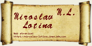 Miroslav Lotina vizit kartica